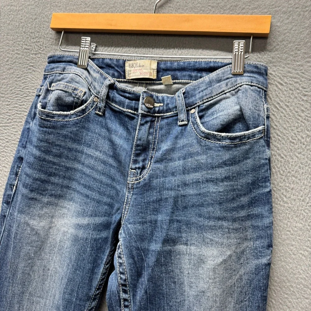 BKE Jeans Womens 27 (29x30 ACTUAL) Stella Bootcut Blue Denim Faded Wash